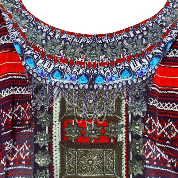 Camilla Dance Of The Dao Embellished Silk Racerback Mini Dress Boho Size 1 XS/S - Picture 8 of 15